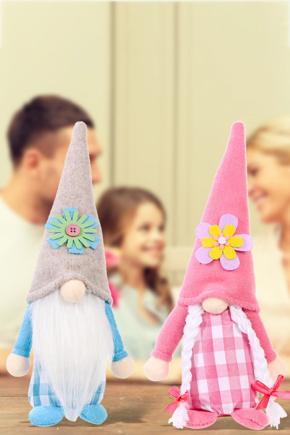 Mother's Day Pointed Hat Faceless Gnomes 2-Pack