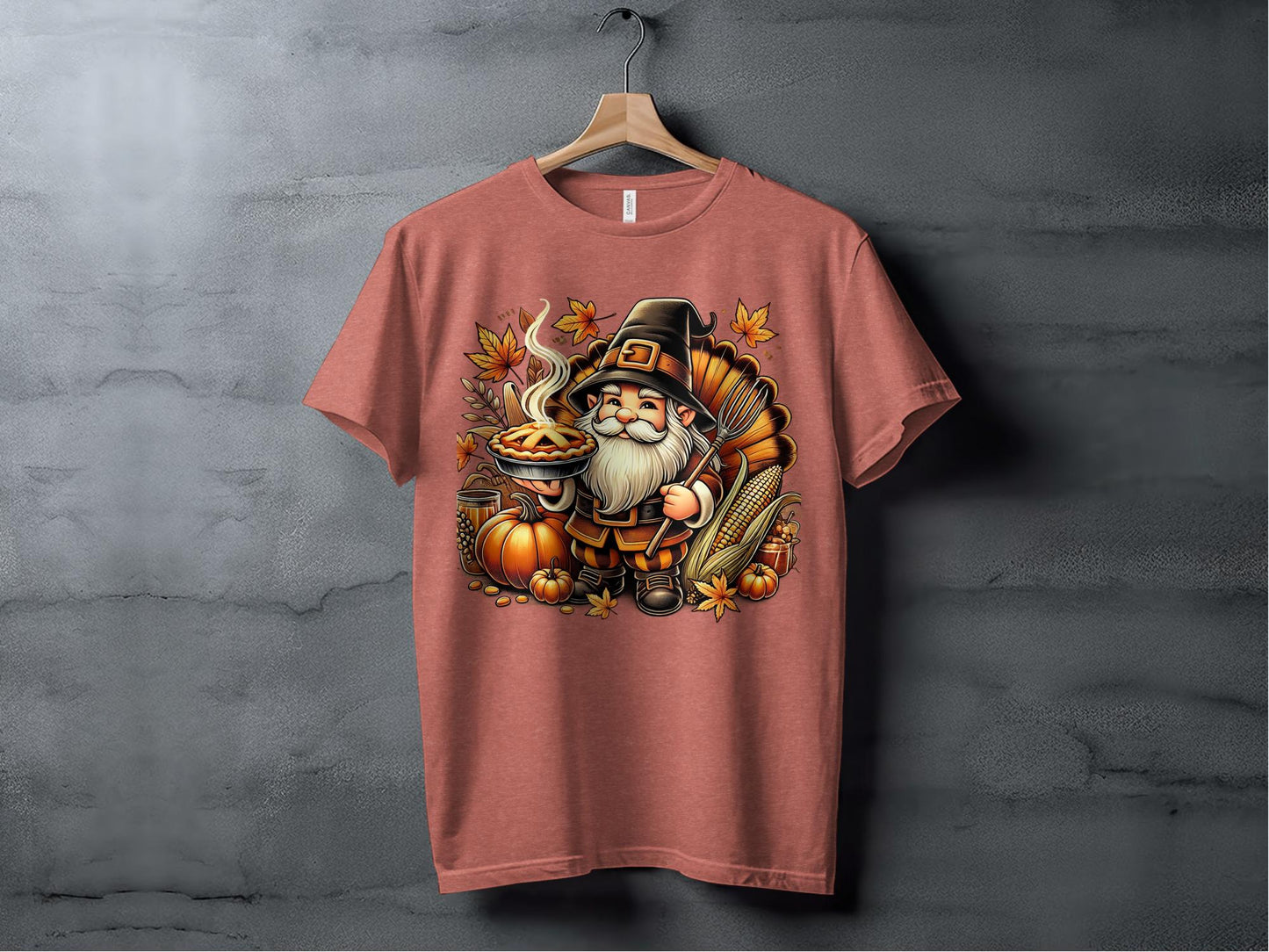 Adorable Thanksgiving Gnome and Pumpkin Long Sleeve T-Shirts - Long Sleeve T-Shirts - Gnome Style