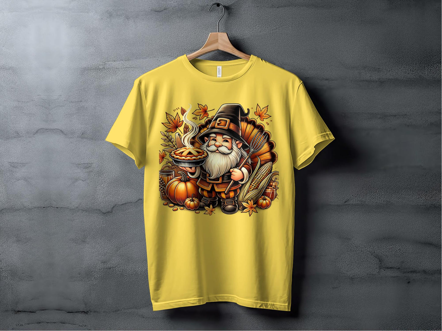 Adorable Thanksgiving Gnome and Pumpkin Long Sleeve T-Shirts - T-Shirts - Gnome Style