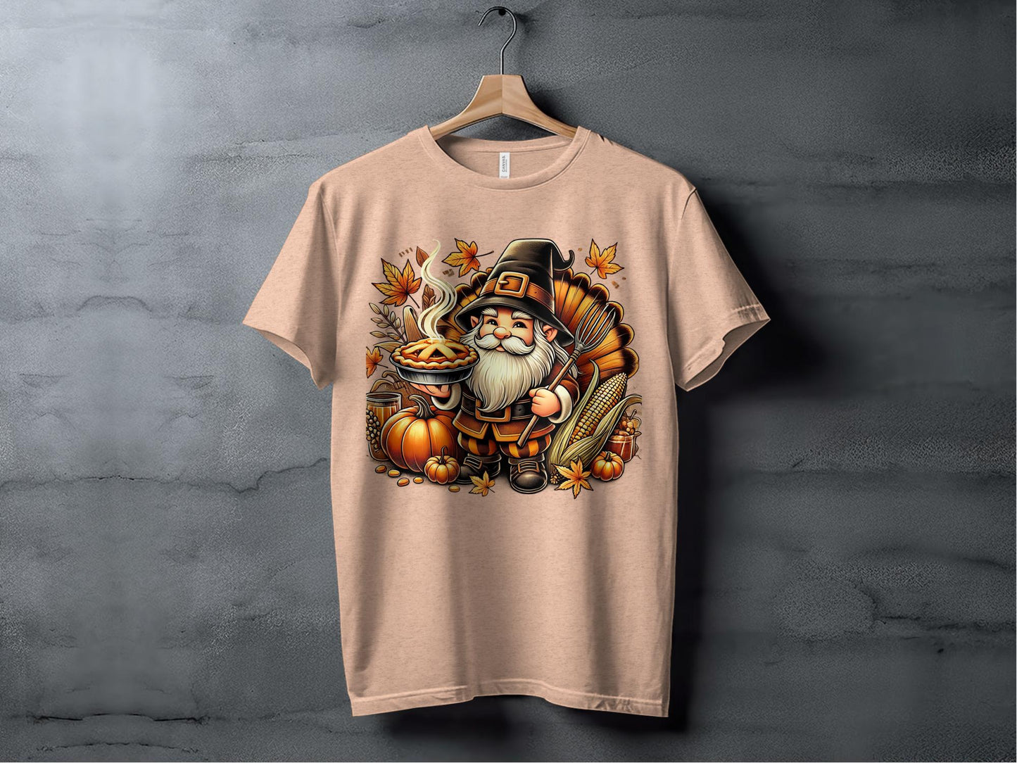 Adorable Thanksgiving Gnome and Pumpkin Long Sleeve T-Shirts - T-Shirts - Gnome Style