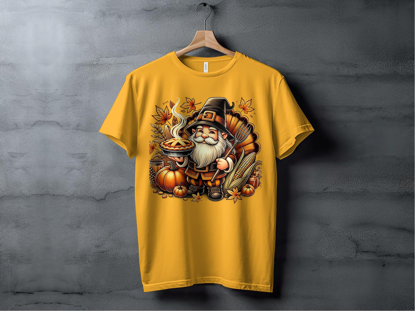 Adorable Thanksgiving Gnome and Pumpkin Long Sleeve T-Shirts - T-Shirts - Gnome Style