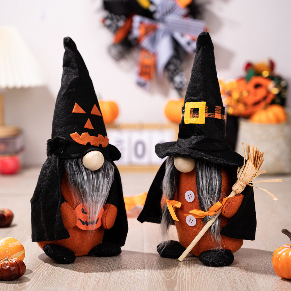 Halloween Faceless Doll Gnome with Pointed Hat