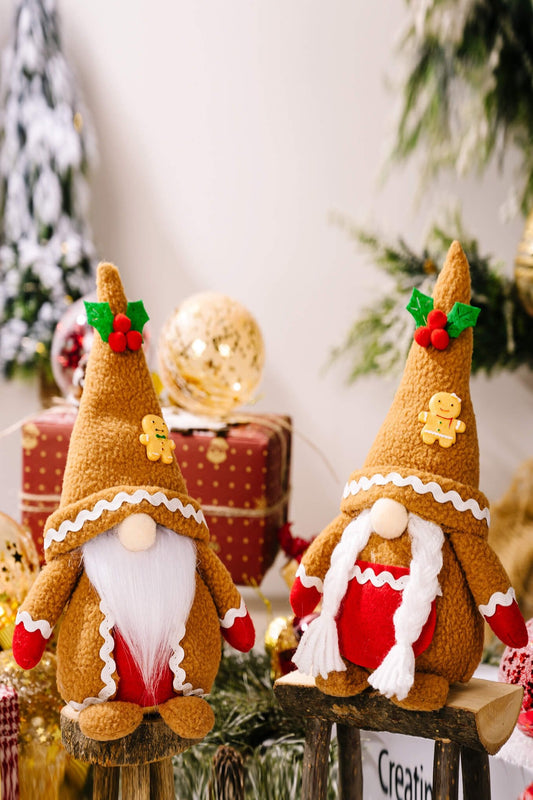 Christmas Gingerbread Gnomes - Male Gnome/Female Gnome - Gnome Style