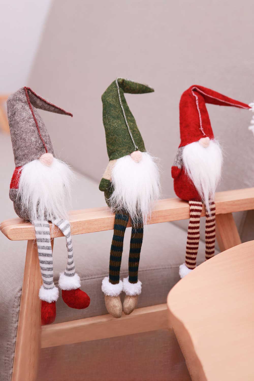 Christmas Long Leg Faceless Gnomes 3 - Pack - Red/Green/Gray - Gnome Style