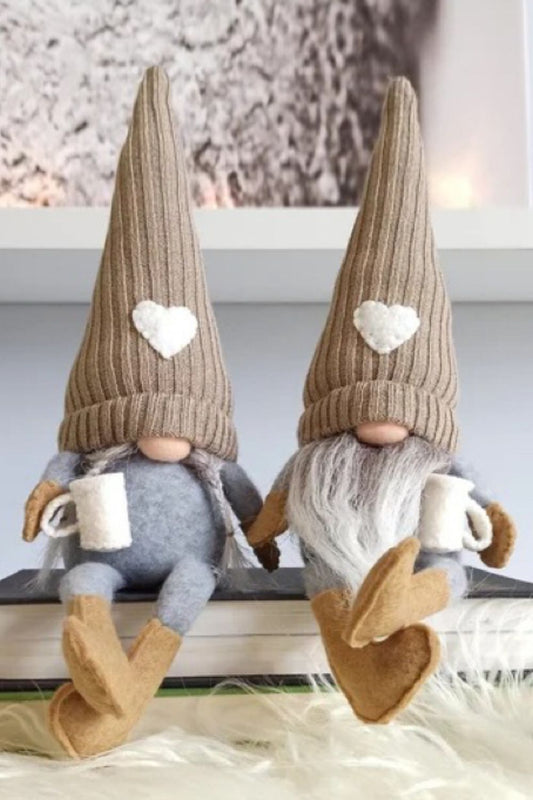 Christmas Pointed Hat Faceless Gnomes 2 - Pack - Oatmeal - Gnome Style