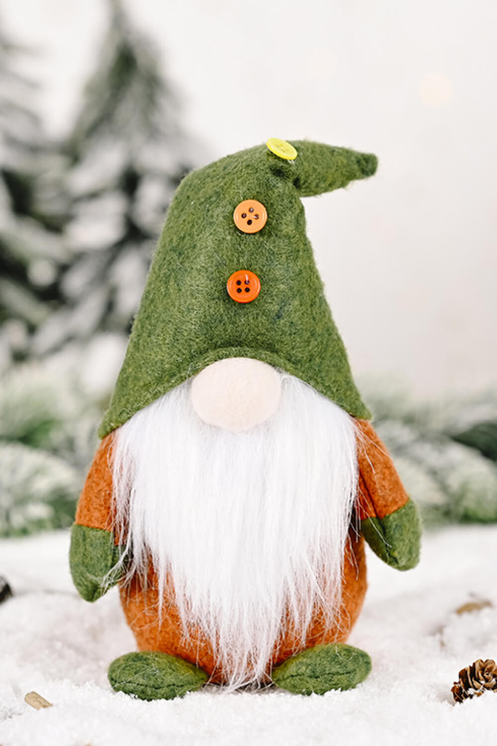 Christmas Short Leg Faceless Gnomes 2 - Pack - Green/White - Gnome Style