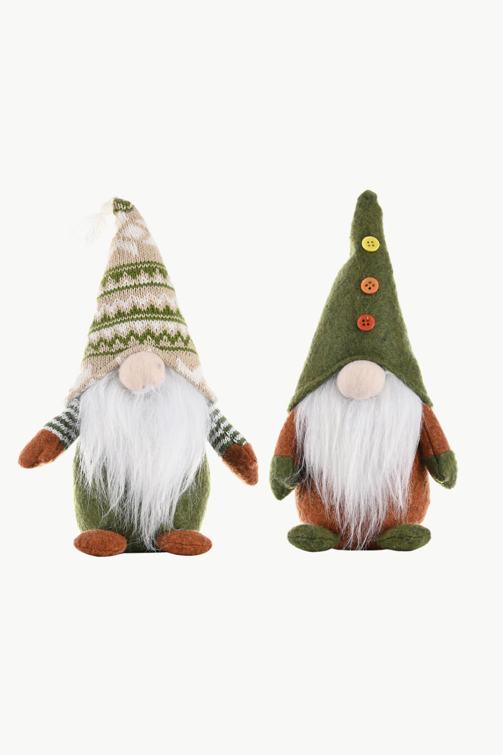 Christmas Short Leg Faceless Gnomes 2 - Pack - Green/White - Gnome Style