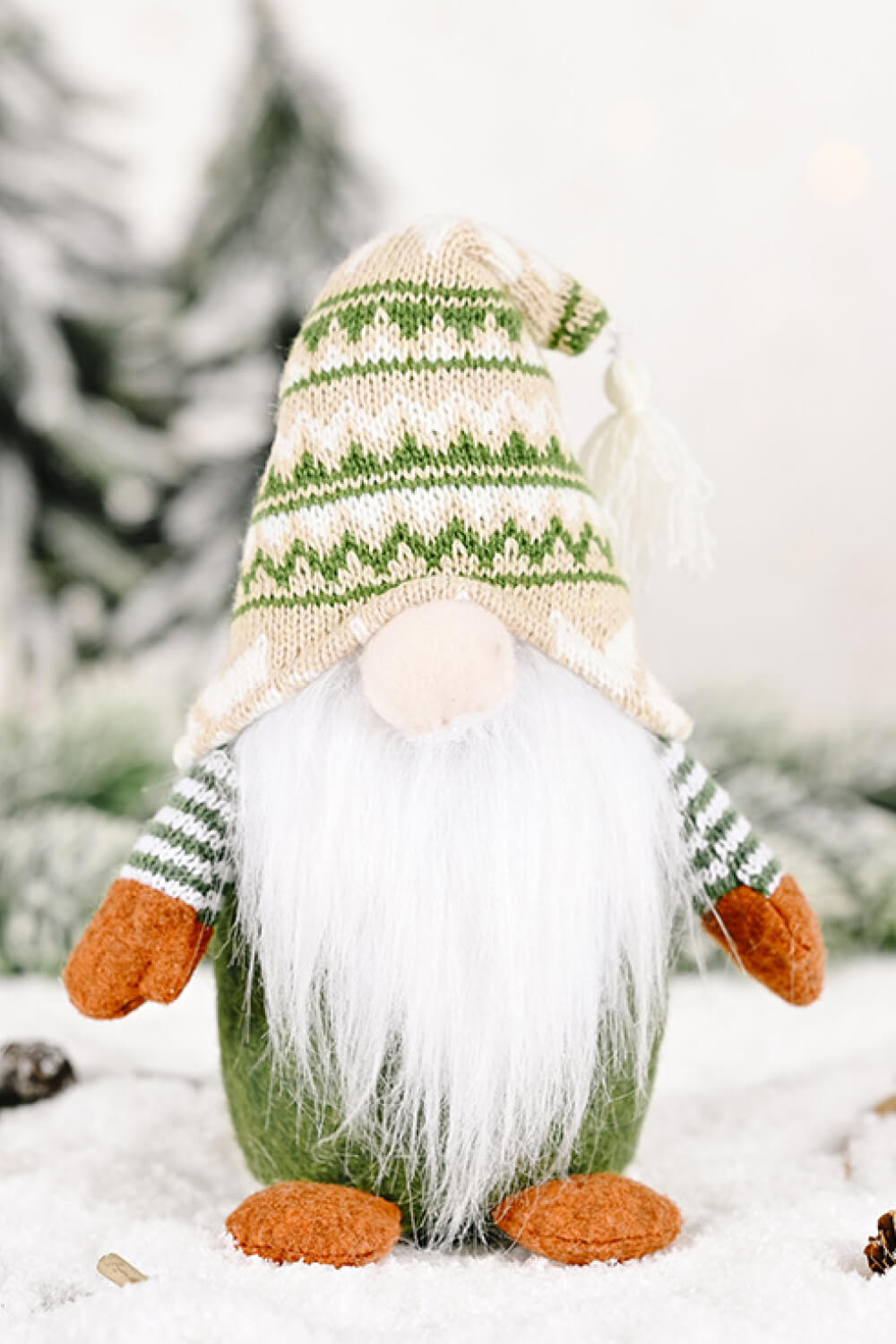 Christmas Short Leg Faceless Gnomes 2 - Pack - Green/White - Gnome Style