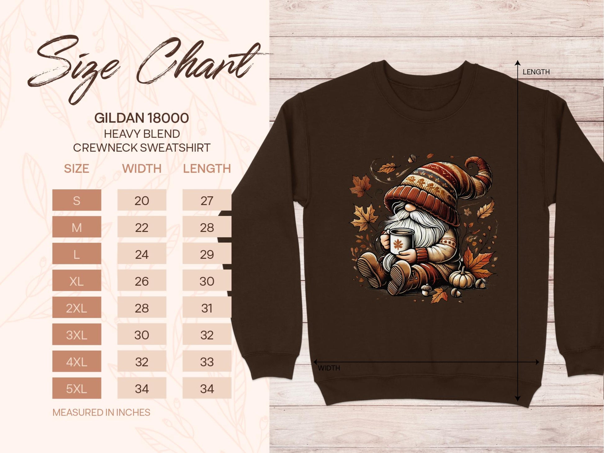 Cozy Fall Gnome Sweatshirt - White - Gnome Style