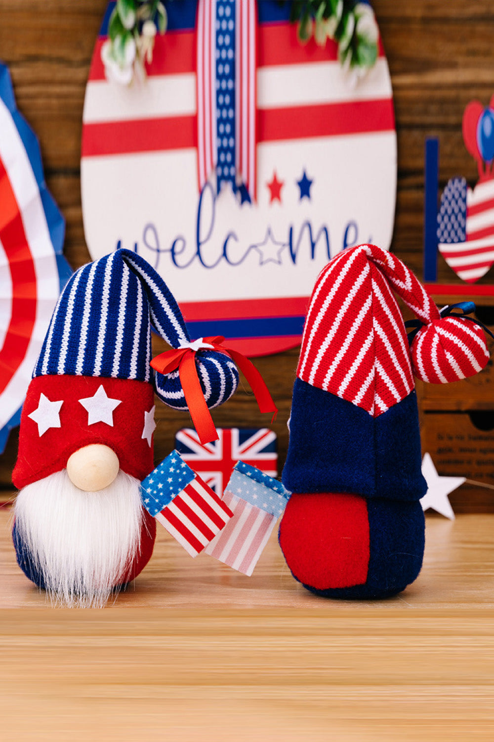 Independence Day Knit Decor Gnomes 2-Pack