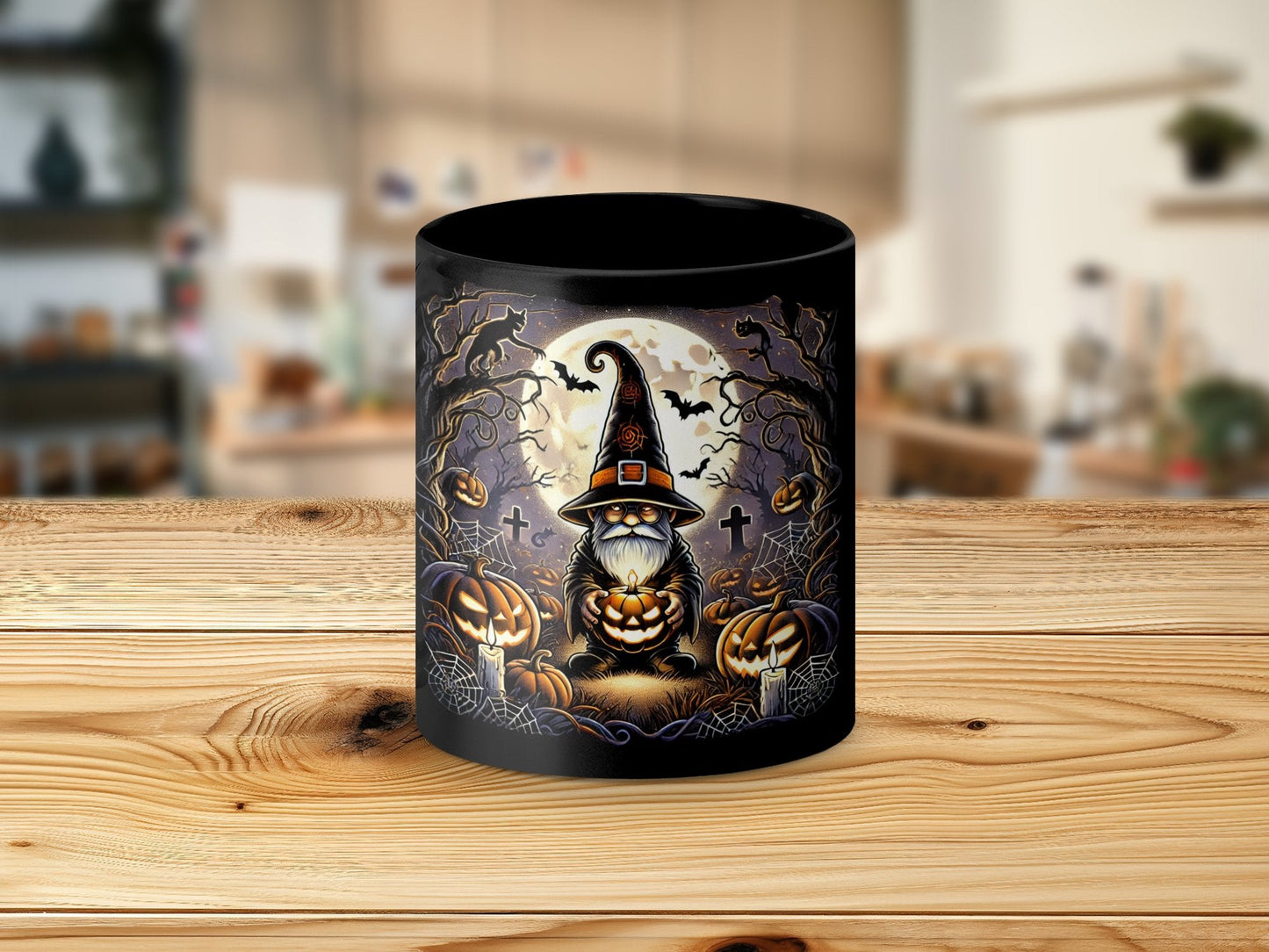 Enchanted Halloween Gnome & Jack O Lantern Drinkware - Mugs - Gnome Style