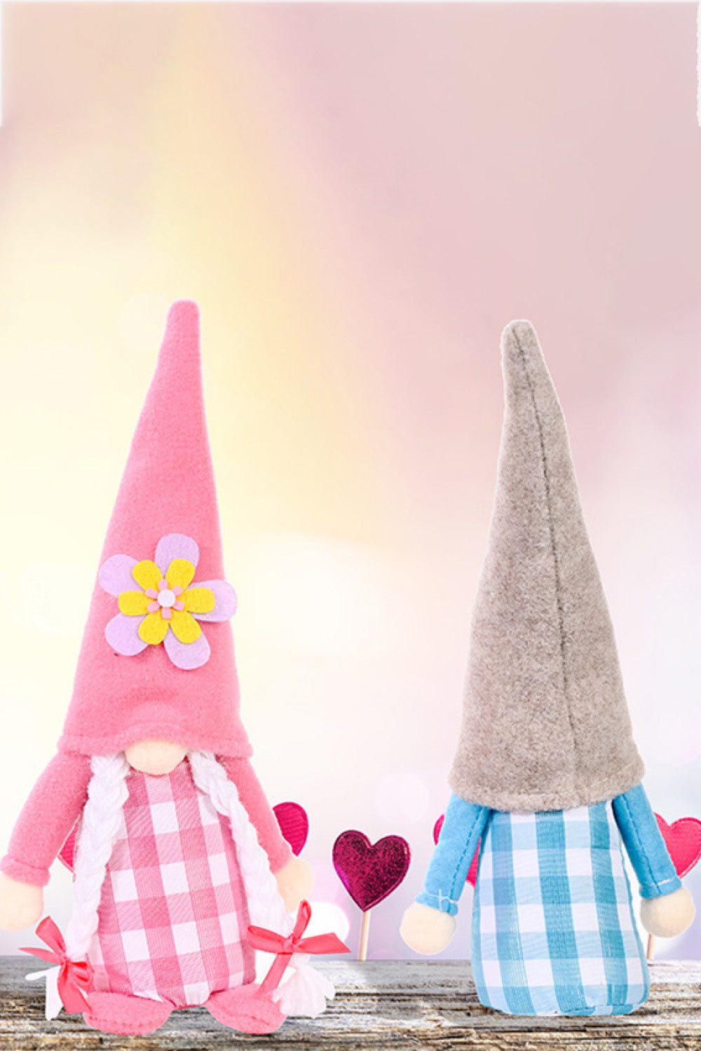 Mother's Day Pointed Hat Faceless Gnomes 2-Pack